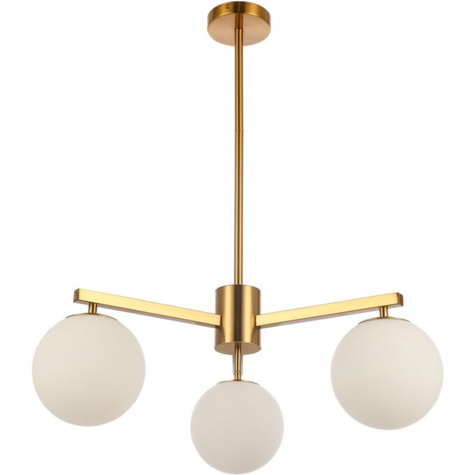 gold and white ceiling lamp