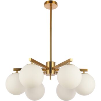 gold and white ceiling light