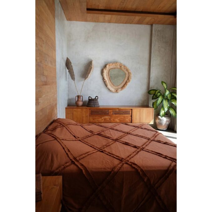 The Berber Bed Throw - Terracotta - Image 2