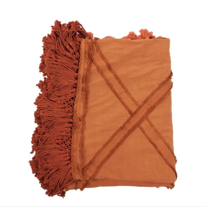 The Berber Bed Throw - Terracotta - Image 6