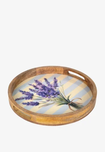 Bandeja redonda decorativa de lavanda 35 cm
