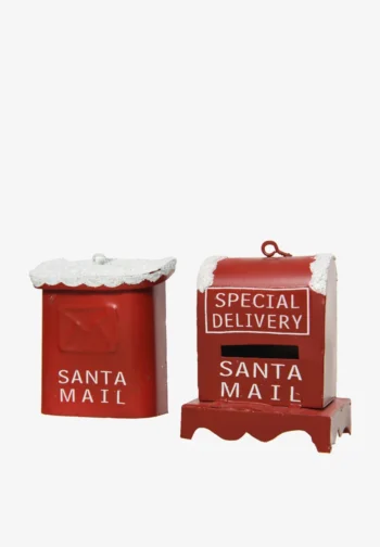 Buzones rojos Santa Mail colgantes para decorar en Navidad