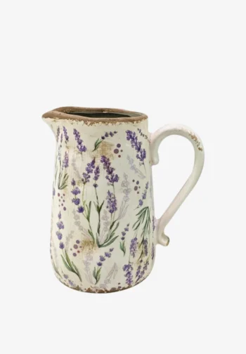 Jarra de cerámica con lavanda 23 cm
