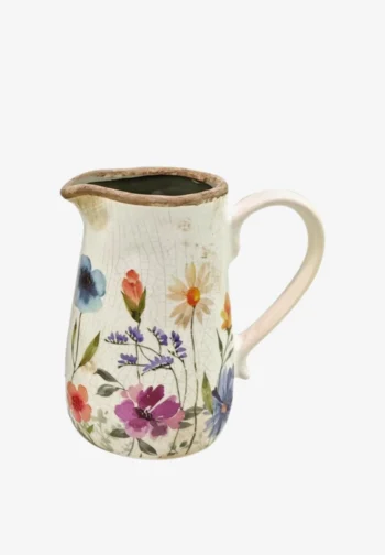 Jarra pequeña de flores de cerámica 18,5 cm