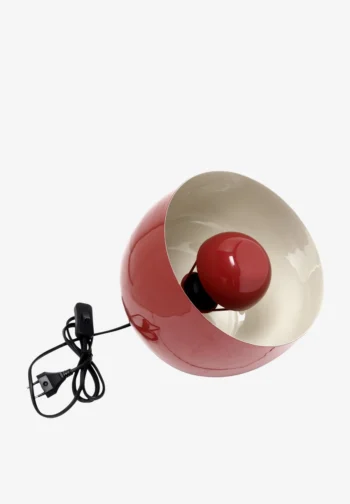 Lámpara de mesa roja de metal 28 cm