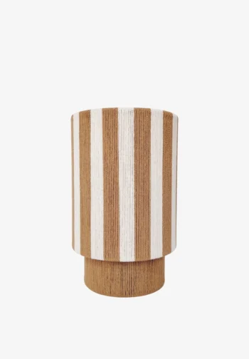 Lámpara de sobremesa de rayas con cuerda trenzada 35 cm