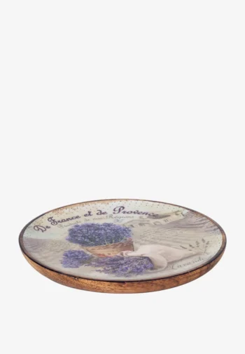 Plato de madera de mango con lavanda de Provenza 22 cm