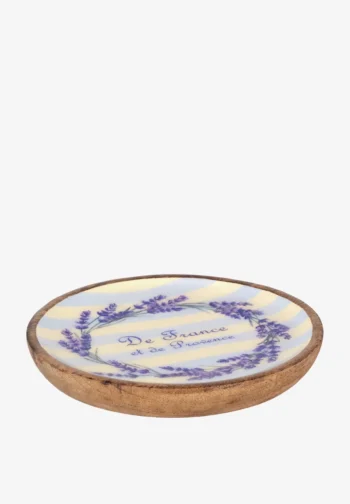 Plato pequeño de lavanda de madera y resina 16 cm