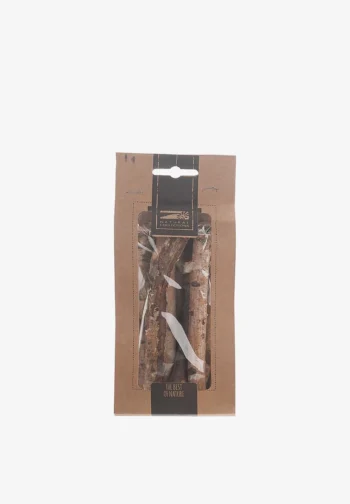 Paquete de ramas de abedul natural en bolsa de papel kraft