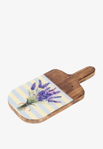 Tabla de madera decorativa con lavanda 30,5 × 14,5 cm