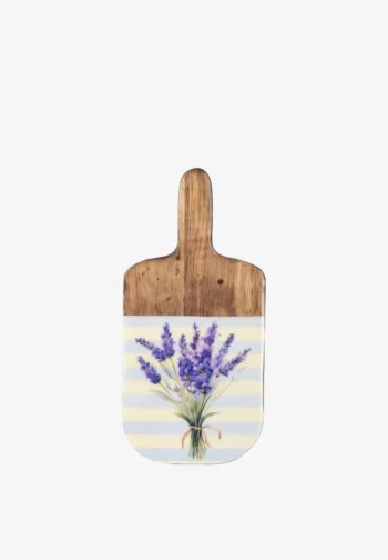Tabla de madera decorativa con lavanda 30,5 × 14,5 cm