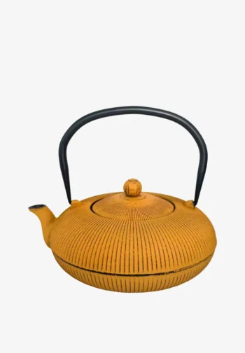 Tetera grande de hierro fundido amarilla 1,2 l