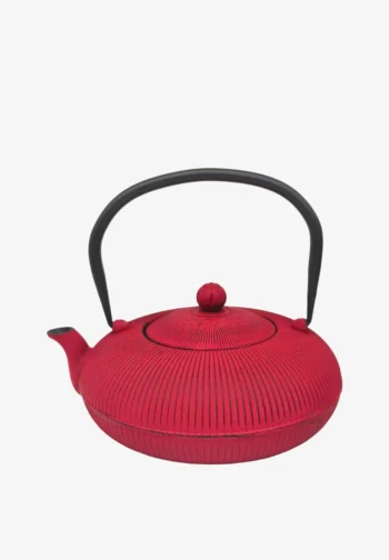 Tetera roja grande de hierro fundido 1,2 l